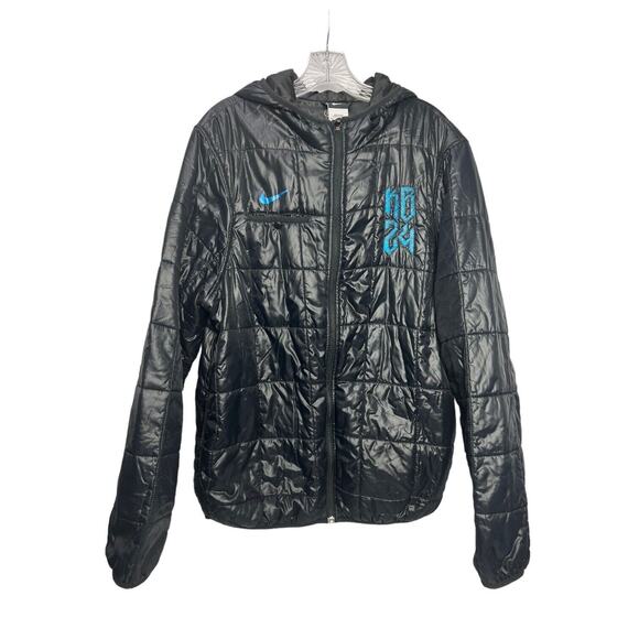 Nike Kobe Bryant Puffer Jacket Women’s XXL Black Full Zip KB 24 Hooded Insulated